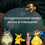 Zungentrommel Noten, Lieder, liederbuch, tongue drum noten, anime und videospiele, kostenlos